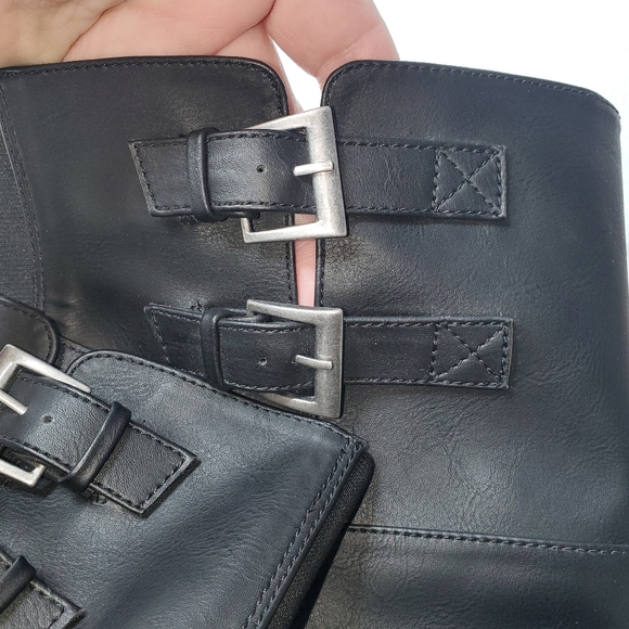 Maurices Over the Knee Boots Black Buckle Design Womens Size 6 - Picture 12 of 12